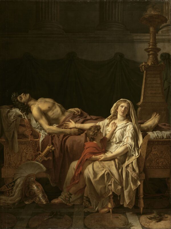 Andromache Mourning Hector - by Jacques-Louis David