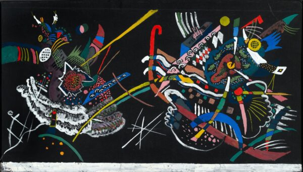 Model of Pannel for the Exhibit of Juryfreie: Wall A - by Wassily Kandinsky