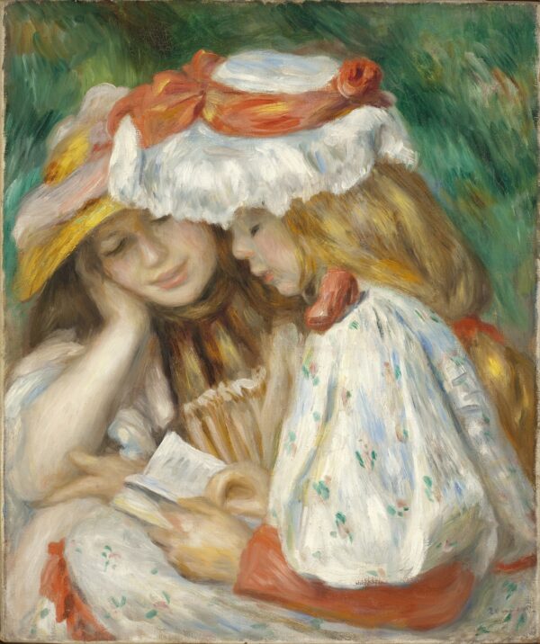 Two Girls Reading - by Pierre-Auguste Renoir