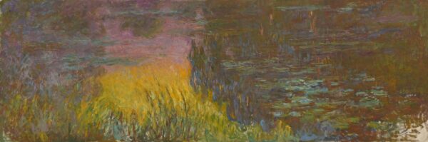 The Water Lilies - Setting Sun - by Claude Monet