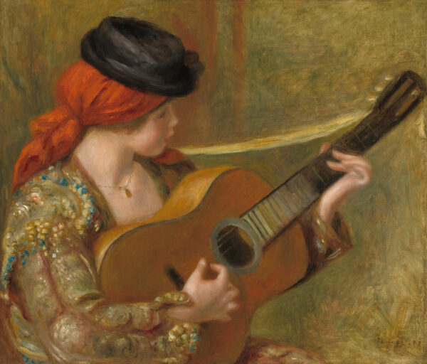 Young Spanish Woman with a Guitar - by Pierre-Auguste Renoir
