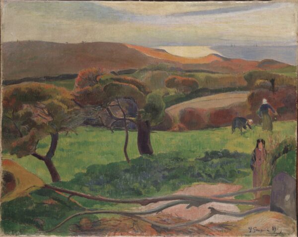 Landscape from Bretagne - by Paul Gauguin