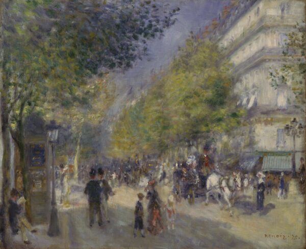 The Grands Boulevards - by Pierre-Auguste Renoir