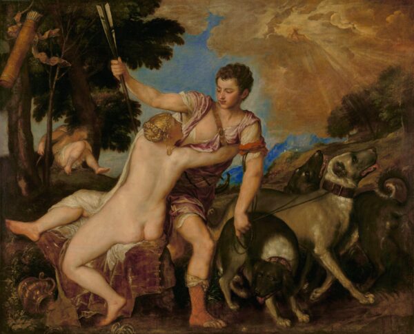 Venus and Adonis - by Titian