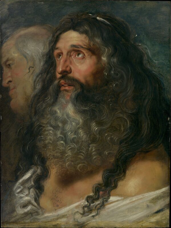 Study of Two Heads - by Peter Paul Rubens