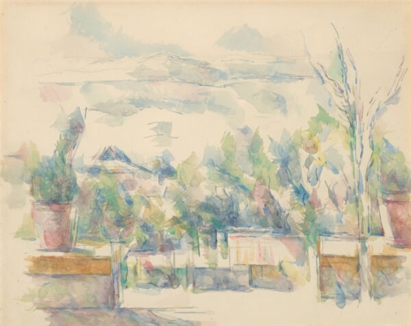The Terrace at the Garden at Les Lauves - by Paul Cézanne