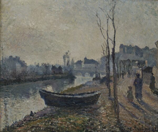 Quai du Pothuis bord de l'Oise - by Camille Pissarro
