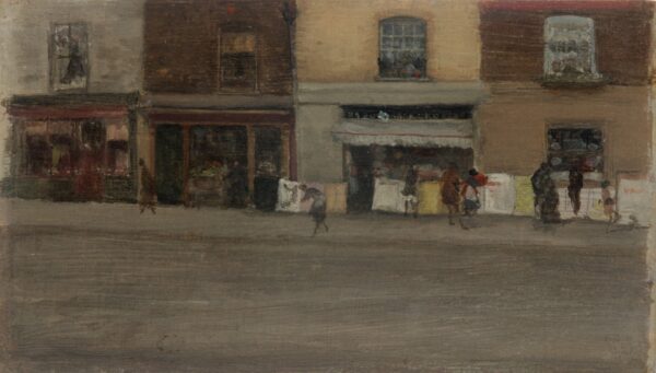 Chelsea Shops - by James Abbott McNeill Whistler