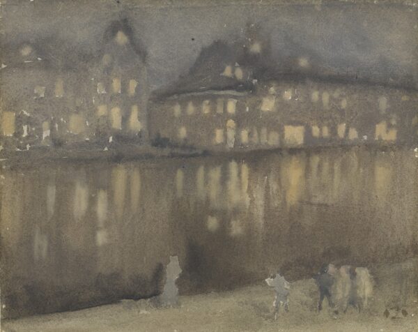Grand Canal, Amsterdam; Nocturne - by James Abbott McNeill Whistler