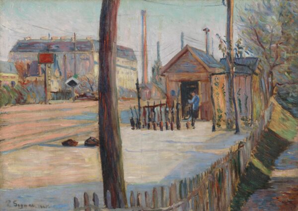 Railway junction near Bois-Colombes - by Paul Signac