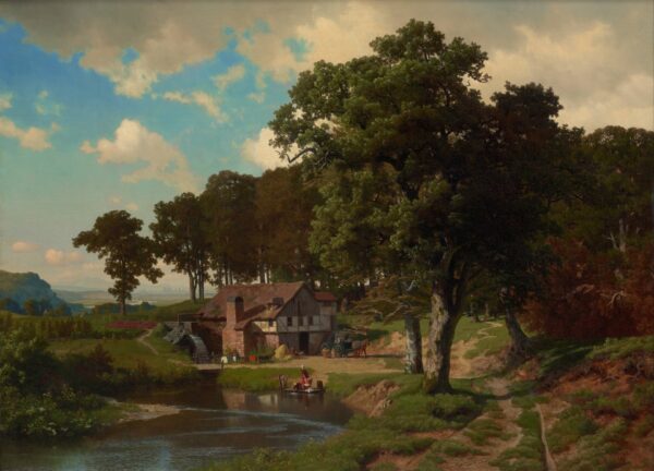 A Rustic Mill - by Albert Bierstadt