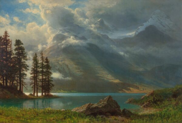 Scenery in the Grand Tetons - by Albert Bierstadt