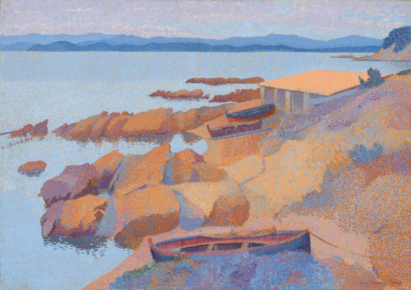 Coast near Antibes - by Henri-Edmond Cross