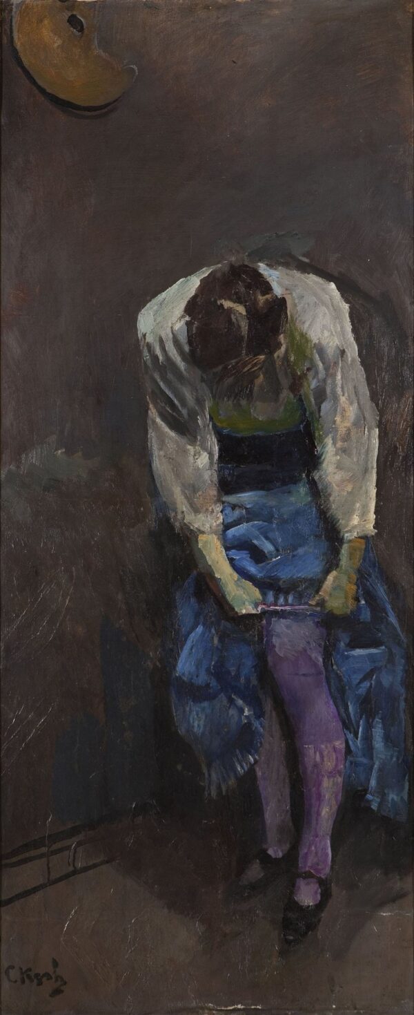 Girl Who Binds Her Garter - by Christian Krohg