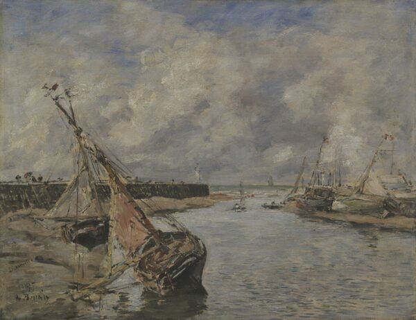 Trouville-Deauville – Low Tide - by Eugène Boudin